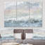 " Designart 'Grey Abstract Watercolor Ii' Contemporary Gallery-Wrapped Canvas " 3 - Pieces Painting Print-40997107