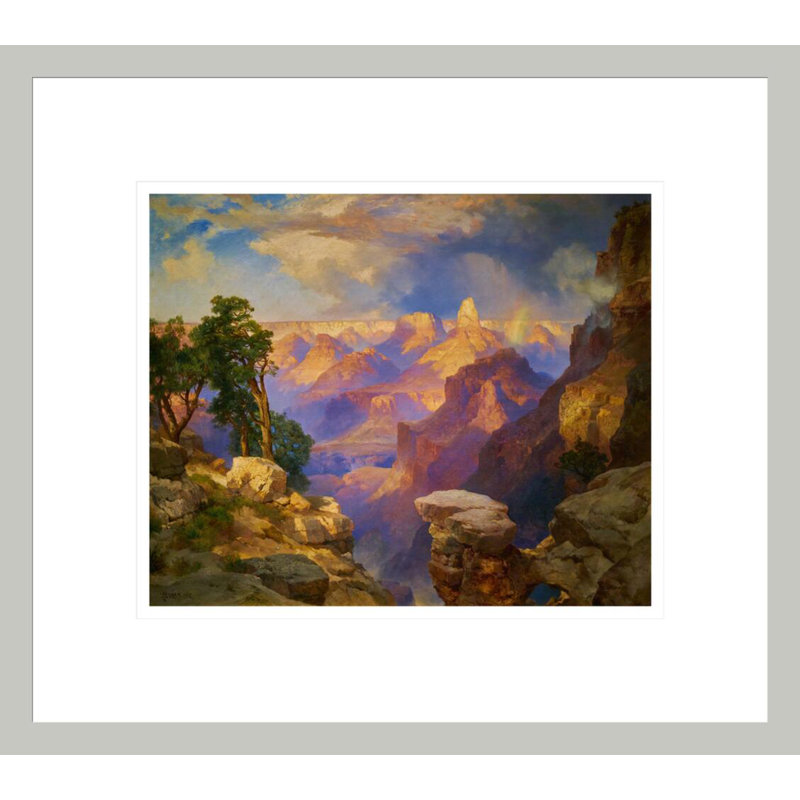 «Grand Canyon with Rainbow» par Thomas Moran, impression giclée sur cadre, H 13,75 po x l 15,5 po