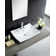 Modern Ceramic Rectangular Vessel Bathroom Sink with Overflow