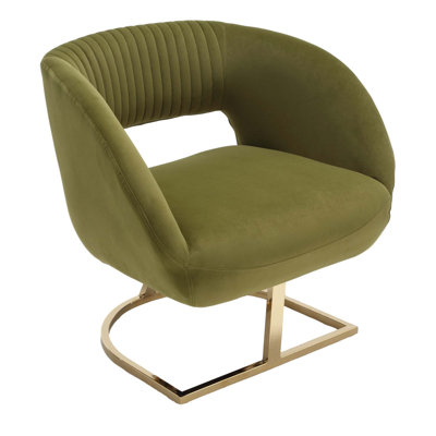 Fauteuil en velours de 28,74 po Agurne