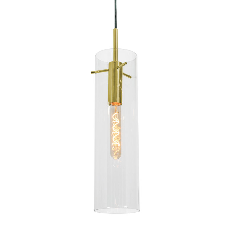 Luminaire suspendu 1 lumière Guglielmo, Laiton clair antique