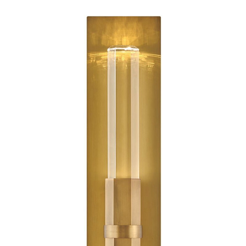 Cecily 2 - Light Dimmable Heritage Brass Flush Mounted Sconce