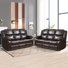 Canapé inclinable en similicuir avec accoudoirs coussinés 79,9 po Creeve