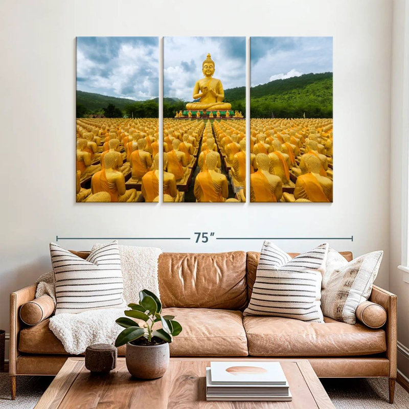 Adella Buddhist Memorial Park Buddhas, 42" H x 65" W