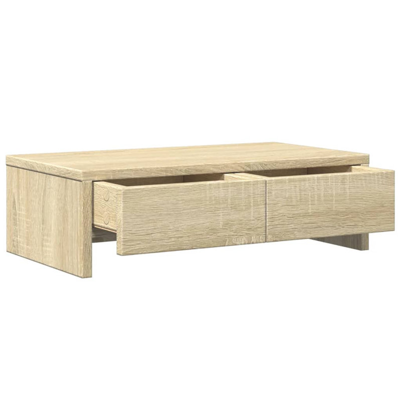 Barra Manufactured Wood Monitor Stand, Sonoma Oak, 15cm H x 50cm W x 27cm D