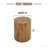 Ragin Modern Round Coffee Table - Medium Tone Wood Top with Drum Base, Standard Size Center Table for Living Room, Versatile Storage & Mid-Century Style-1040854464-1053973986