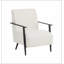 Méridienne beige moderne de 26,38 po avec revêtement en polyester et structure en métal robuste, idéale pour le salon, la chambre à coucher ou le bureau-276176674