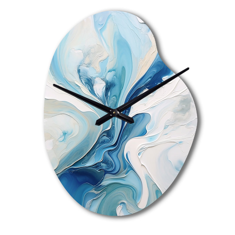 Horloge murale bleue et grise, Grand