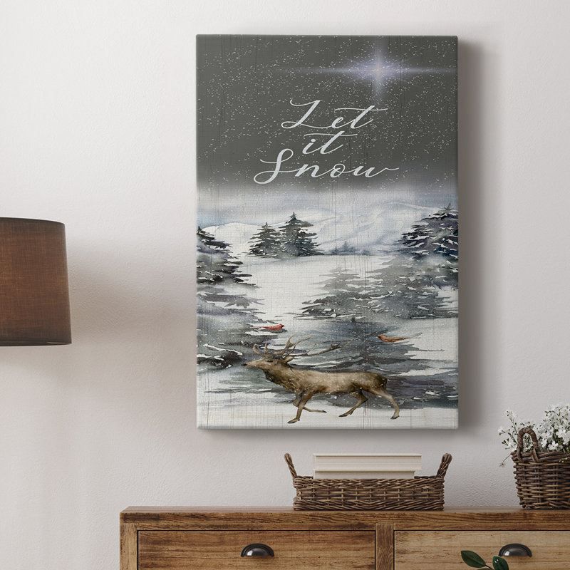 Let It Snow -Gallery Wra envelopped Cavas, H 18 po x l 12 po