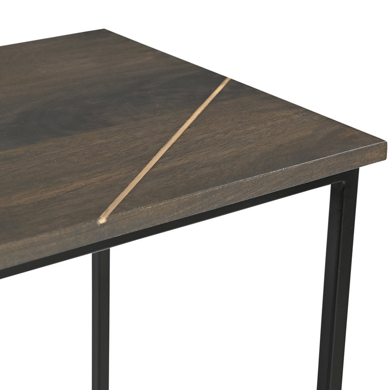 Anjanet 112cm Console Table, Dark Brown Wood