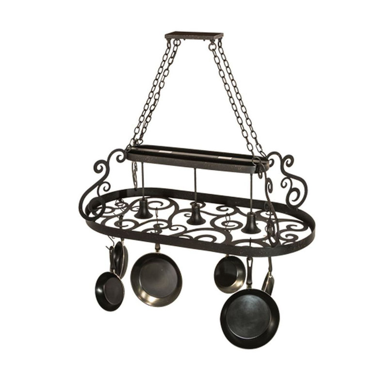 Neo Steel Handcrafted Oval Hanging Pot Rack