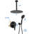 12 Inch Ceiling-Mounted Shower System With Handheld Shower Single Handle Shower Faucet Set Modern Brass High Pressure Shower Trim Kit With Rough-In Valve-116242728