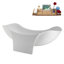 Baignoire autoportante 67 po avec plateau interne 67 po Streamline