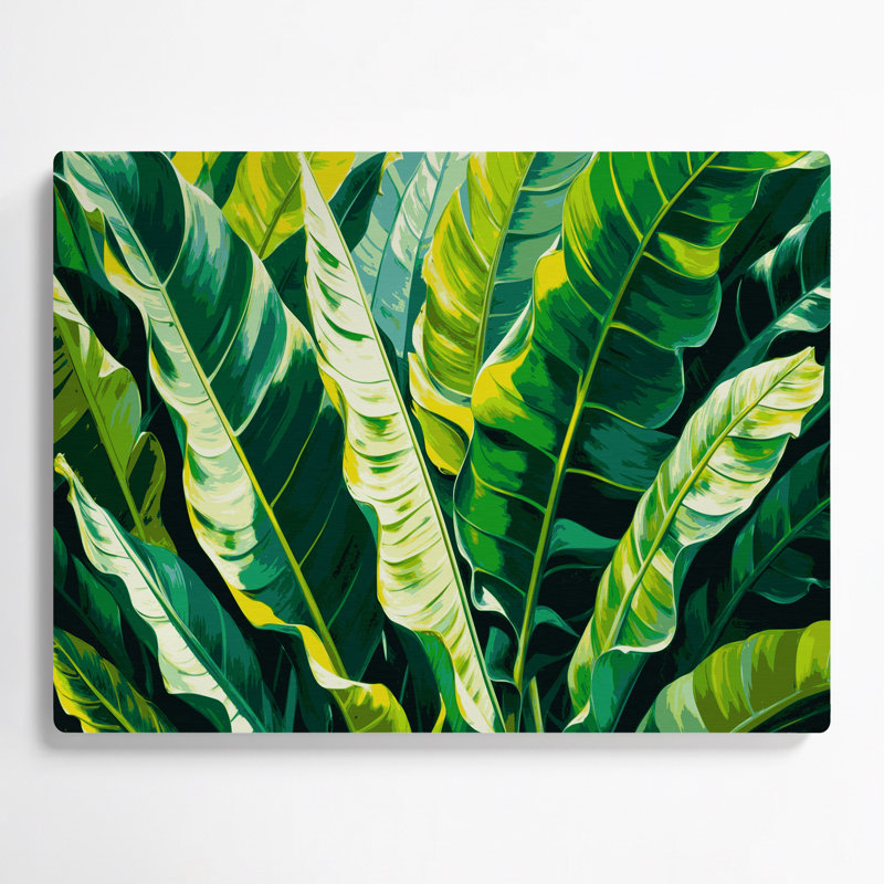 «Botanical Banana Leaves», art mural en métal vert, H 20 po x l 30 po