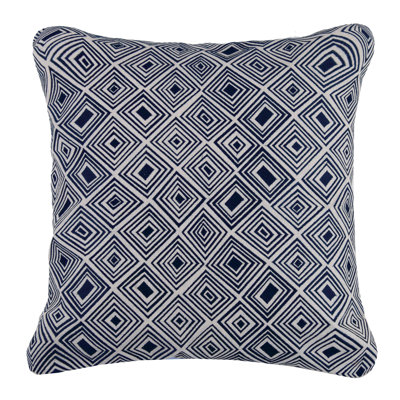 Embroidered Linen Throw Pillow