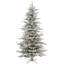 Sierra Flocked Slim Sierra Artificial Christmas Tree with LED Warm White Lights-1977161922