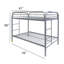 Lit superposé simple en métal Kimbolton-92503972