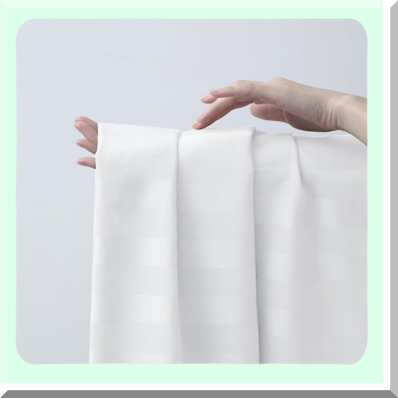 Luxury Cotton Stripe Flat Sheet - 600 Thread Count, Breathable & Wrinkle-Resistant Top Sheet - Bedding Essential - Single Piece