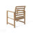 Outdoor Acacia Wood Club Chairs, 2-Pcs Set, Natural Stained / White, Durable And Water-Resistant For Patio And Garden