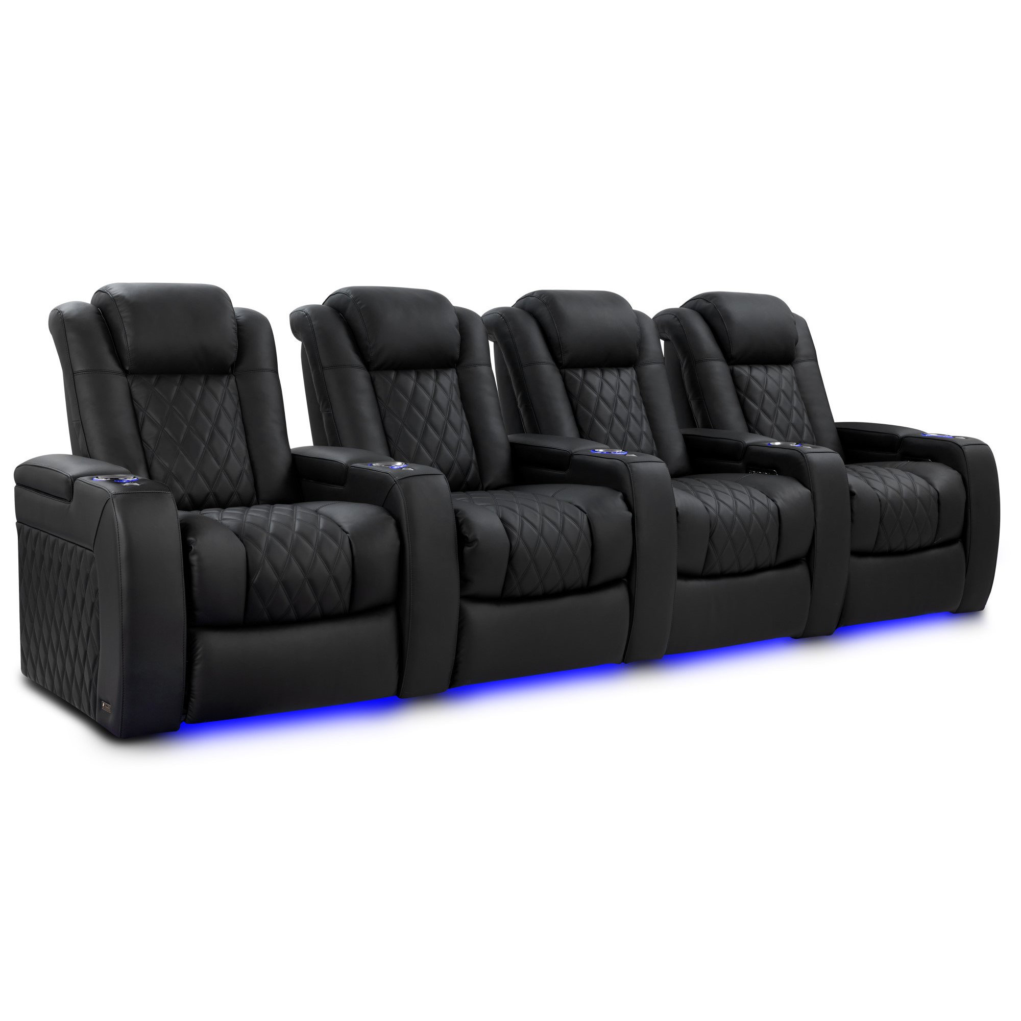 Valencia Theater Seating 129.75" Wide Home Theatre Seating with Cup ...