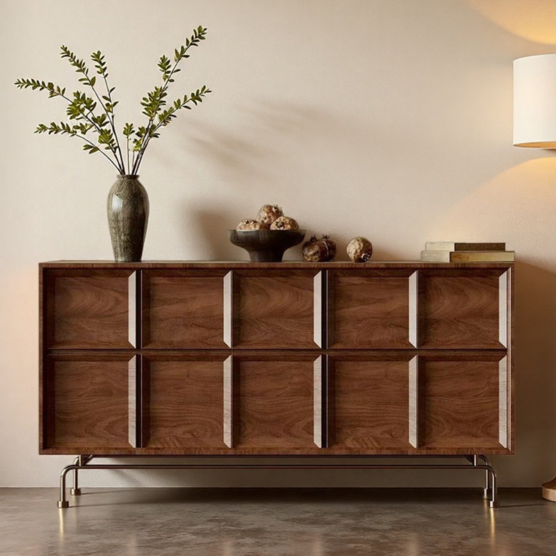 Armoire d'entrée Mid-Century, H 31,5 po x l 63 po x P 15,7 po