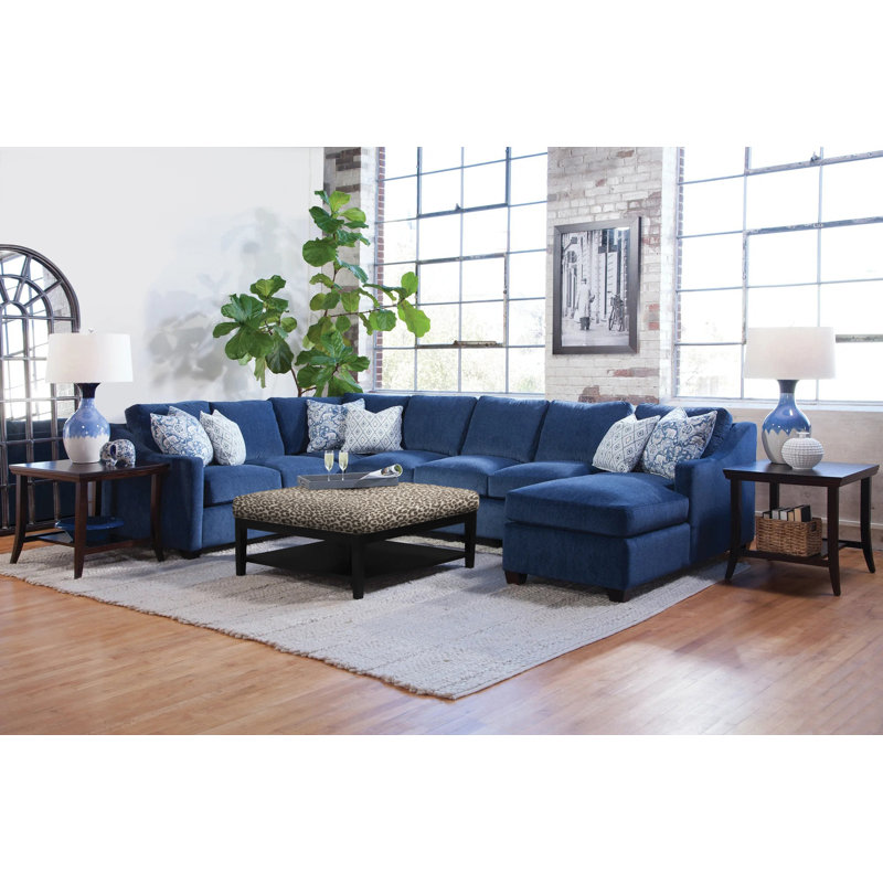 Hammond Square Ottoman, Black Finish, White Performance Fabric; 0851-94