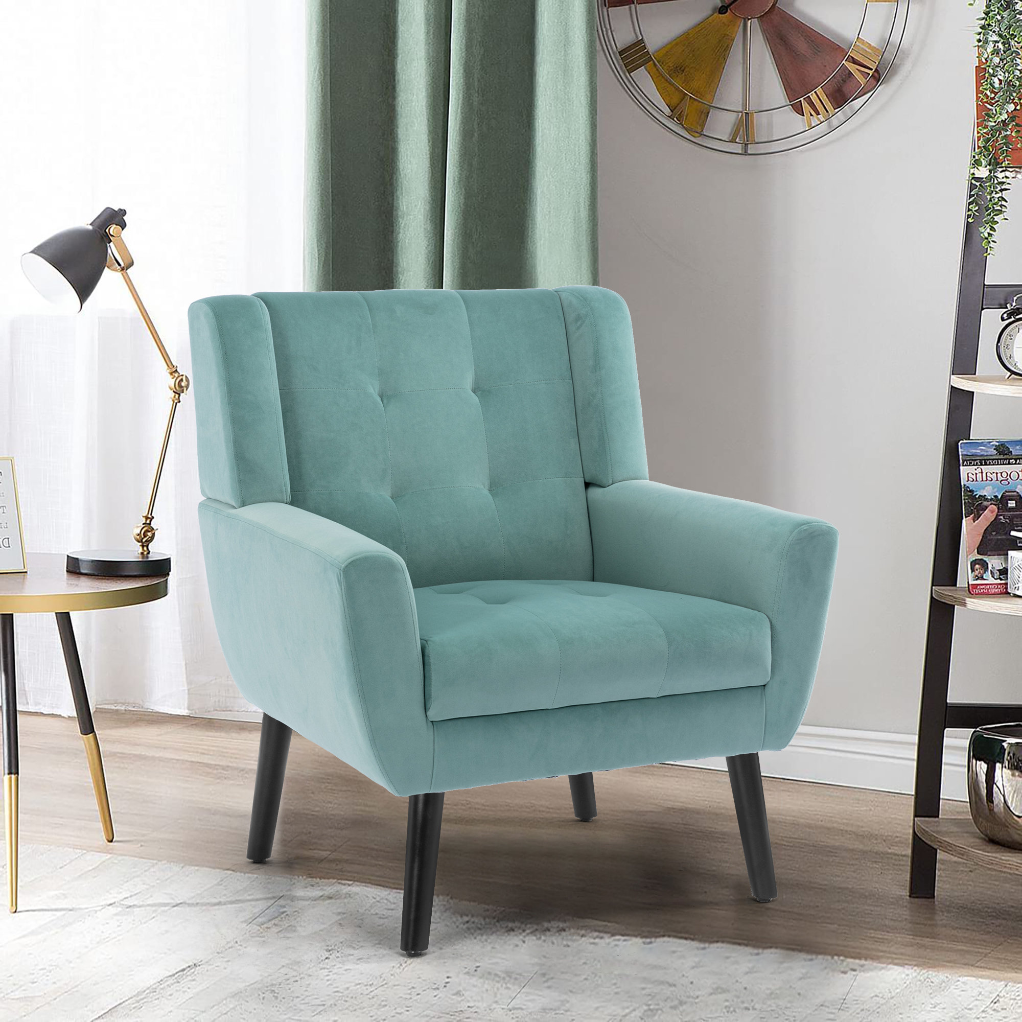 Corrigan Studio Tufted Upholstered Wide Back Armchair & Reviews - Wayfair  Canada