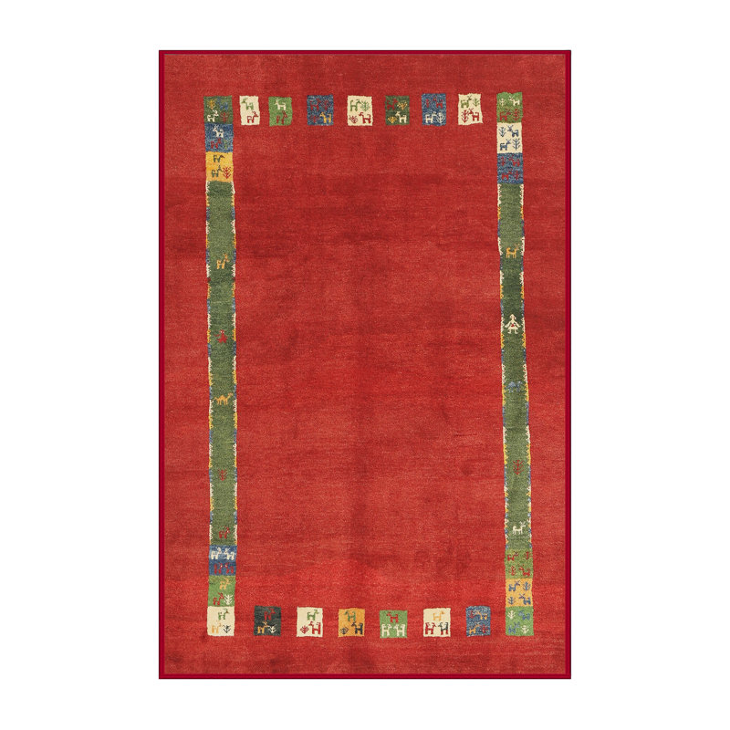 Tapis brun / vert Farlough, Rectangle 4 pi x 6 pi
