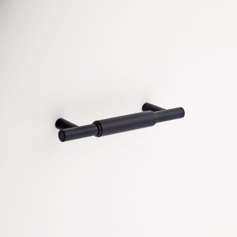Poignée de tiroir en laiton massif Madelyn Carter Hanna, Noir mat, 3 3/4″