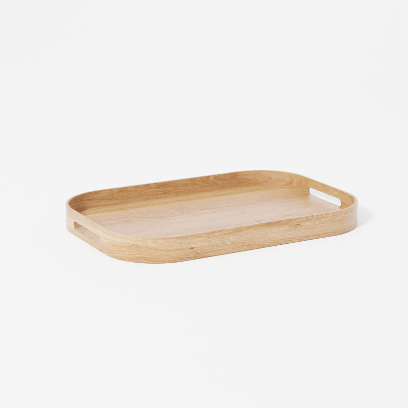 Rhuddlan Solid Wood Tray, 40.20cm W x 27.30cm D x 3.50cm H, Oak Wood