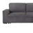 U2660 Grey L Sofa Bed Sectional Without Pullout