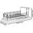 Kitchen Sink Drying Rack With Drain Pan, Compact Dish And Utensil Organizer For Cups, Plates, Mugs, Glass Water Bottles And Cutlery