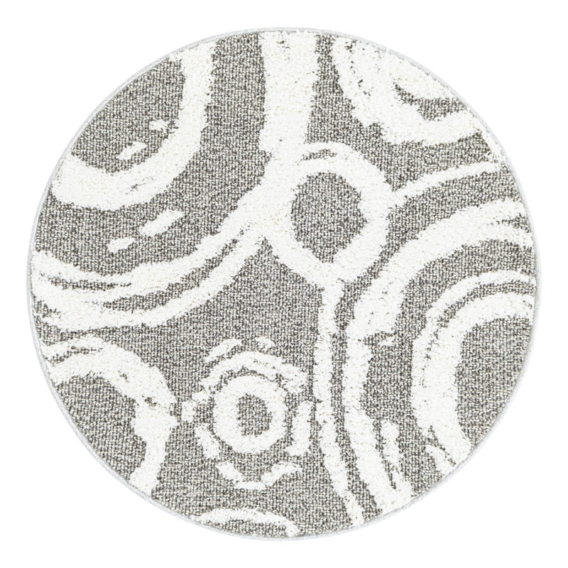 Abstract Indoor Rug, Round 3'3"