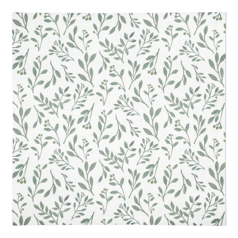 Chilyn Cotton Floral Rectangle Napkin, Green/White