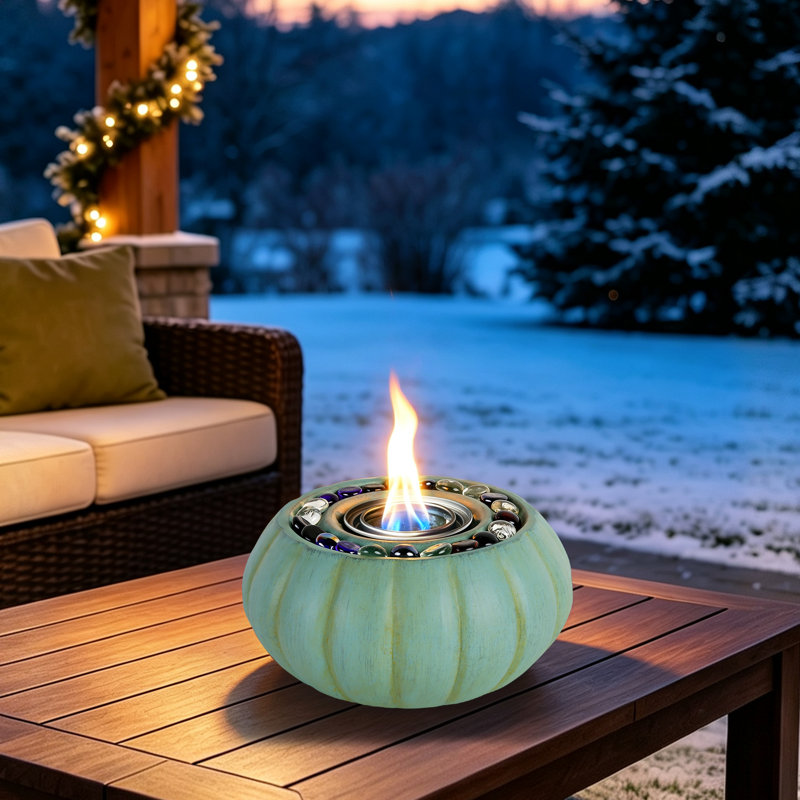 Bol de feu de table 9 po TerraFab, Vert