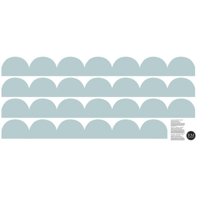 Tan Peel and Stick Scallop Border Decal
