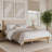 Besan Solid Wood Boucle Upholstered Headboard Bed Frame-947131105-990928468