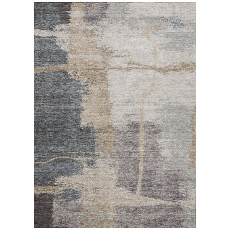 Abstract Indoor / Outdoor Rug, Rectangle 10' x 14'