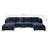 Comfy Cloud Couch Sectional  4 Seat Sofa With 2 Ottoman, Chenille Sofa Sleeper Deep Seat Sofa With Throw Pillows For Living Room (Sectional)-1038768992