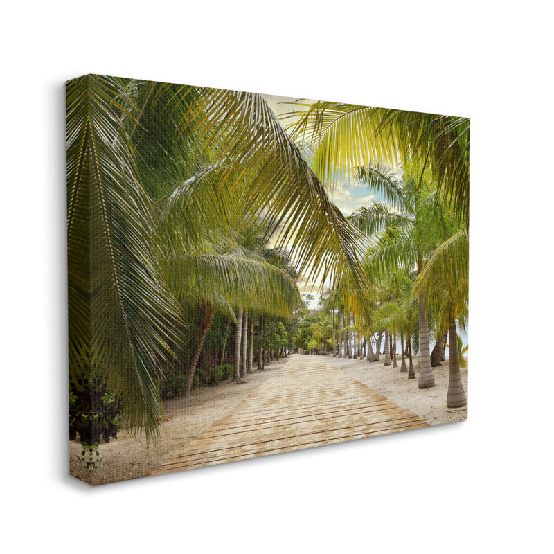 «Tropical Boardwalk Path» sur toile par Natalie Carpentieri, H 30 po x l 40 po x P 1,5 po