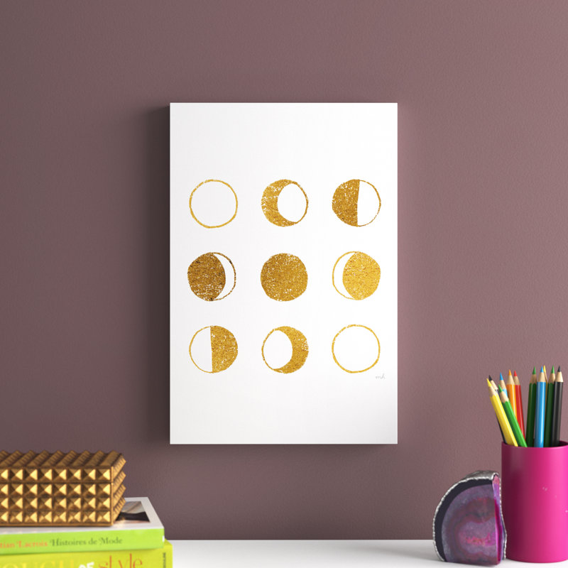 «The Moon Phases», peinture sur toile sans cadre, H 36 po x l 24 po