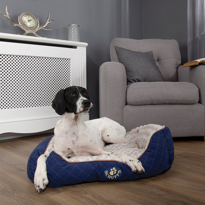Wilton Polyester Pet Bed, Blue/White, 19cm H x 75cm W x 60cm D