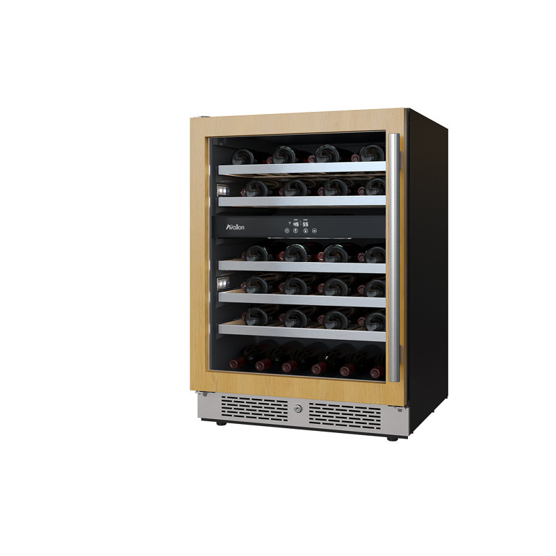 45 Bottle Dual Zone Freestanding Wine Refrigerator, Right Handed
