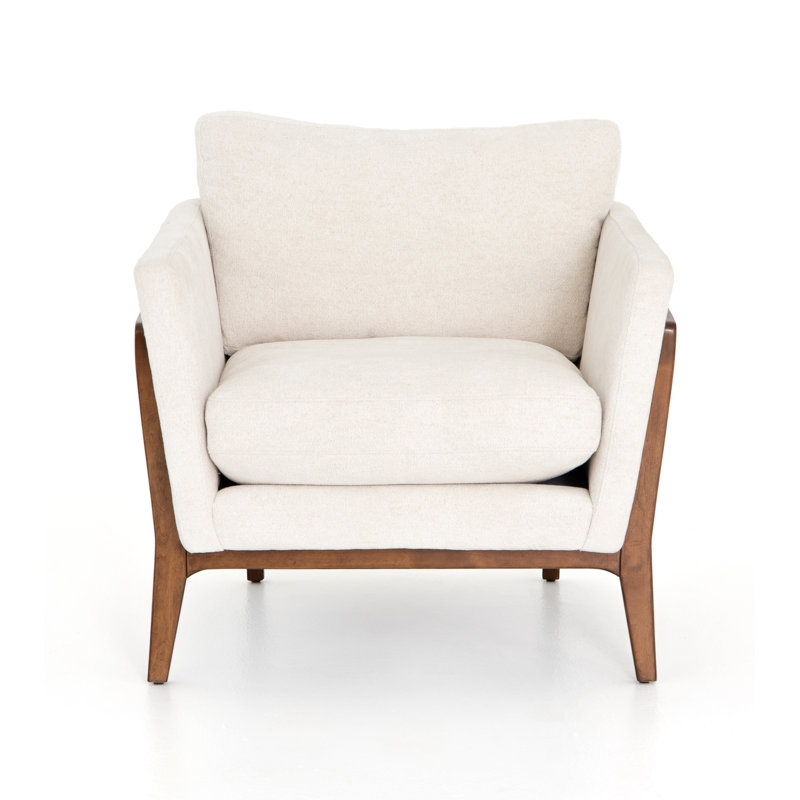 Fauteuil de jeu Kenia - Palermo Drift, Mélange de polyester crème Camargue, Pacanier