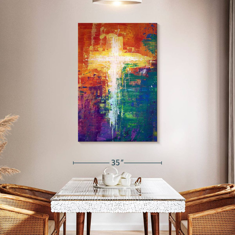 Adella Abstract Cross, 48" H x 32" W