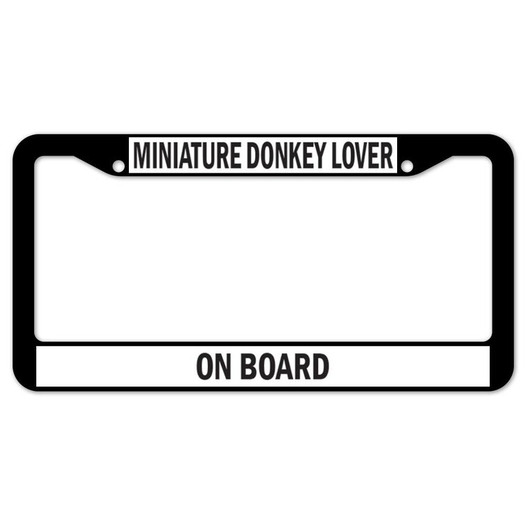 SignMission Miniature Donkey Lover on Board Plate Frame | Wayfair