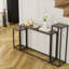 Console étroite à 3 compartiments avec bords hauts, idéale pour une entrée, un bureau ou une pièce à vivre. Style rétro, gain d'espace, structure stable, pieds réglables, montage rapide. Parfait pour une entrée, un corridor ou un salon.