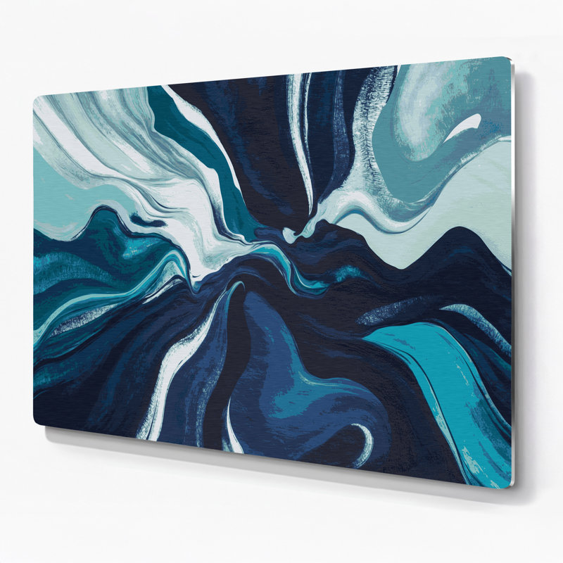 «Lyrical Abstraction 86», art mural en métal gris, H 11 po x l 14 po