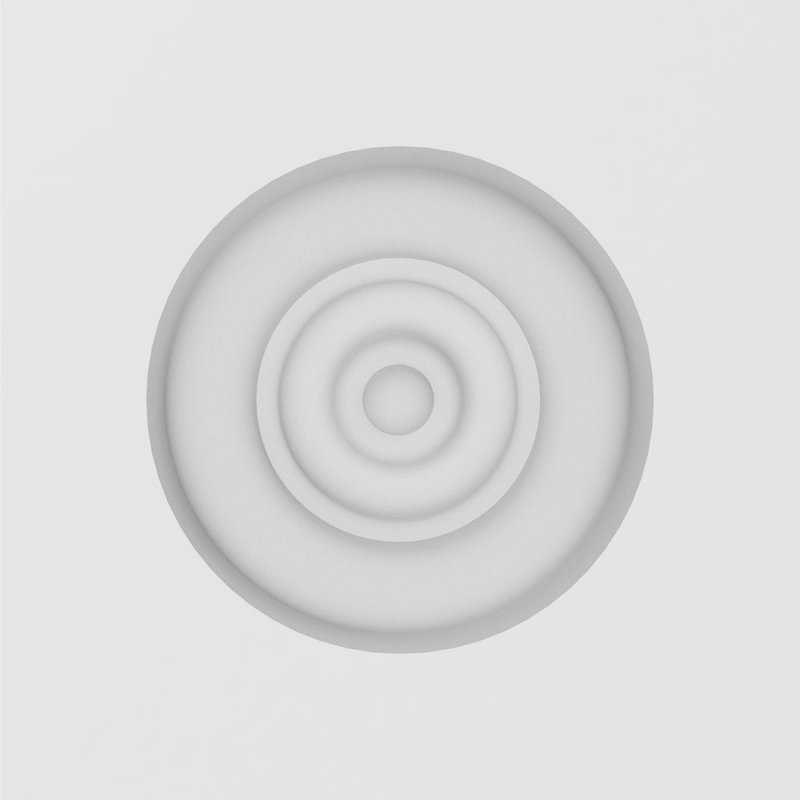 Rosette standard Sedgwick Bullseye avec bord carré (paquet de 4), H 3 po x l 3 po x P 1 po