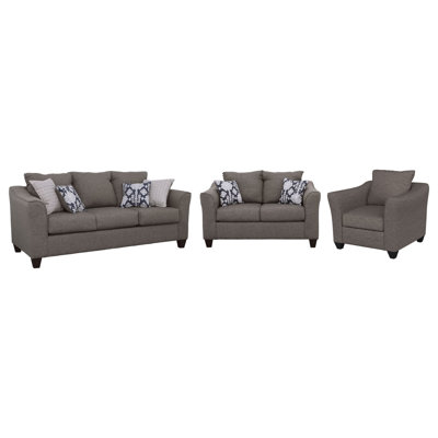 Creston Grey 3-Piece Living Room Set